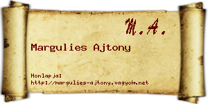 Margulies Ajtony névjegykártya